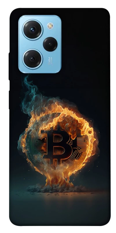 Чехол на Xiaomi Poco X5 Pro 5G Fire Bitcoin фото 1 из 1