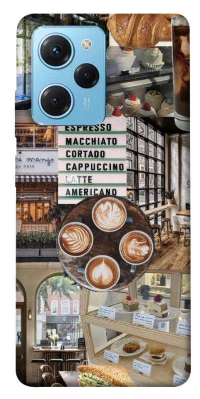 Чохол на Xiaomi Poco X5 Pro 5G Coffee collage ver.5 фото 1 з 1