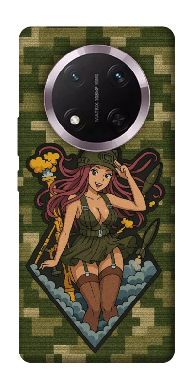 Чохол на Honor X9c Military Waifu фото 1 з 1