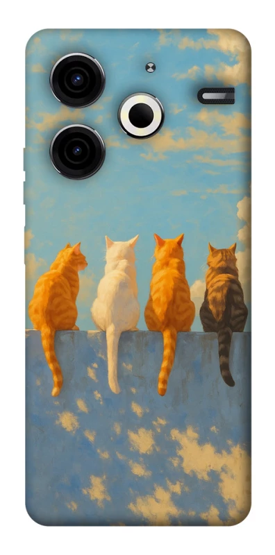Чохол на TECNO Pova 6 Neo (LI6) cats on wall фото 1 з 1