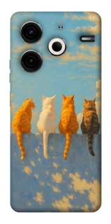 Чехол на TECNO Pova 6 Neo (LI6) cats on wall фото 1 из 1