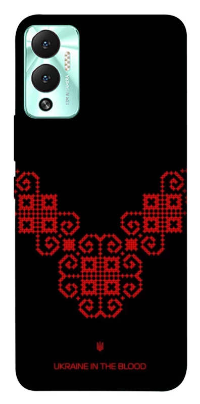 Чехол на Infinix Hot 12 Play Черно-красная вышиванка фото 1 из 1
