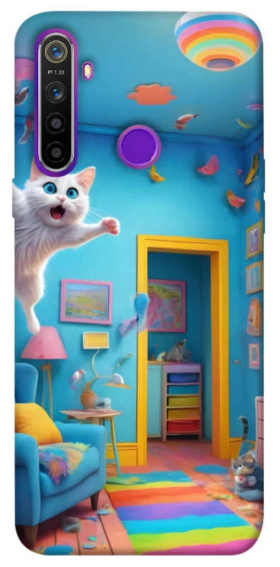 Чехол на Realme 5 crazy cat фото 1 из 1