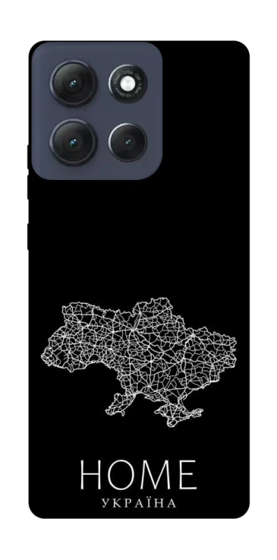 Чохол на Motorola Moto G86 Power Ukraine black map фото 1 з 1