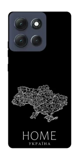 Чохол на Motorola Moto G86 Power Ukraine black map фото 1 з 1