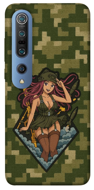 Чохол на Xiaomi Mi 10 / Mi 10 Pro Military Waifu фото 1 з 1