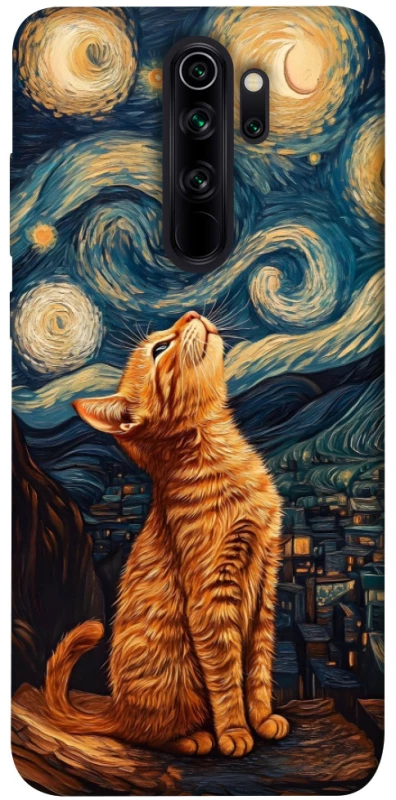 Чохол на Xiaomi Redmi Note 8 Pro van gogh cat фото 1 з 1