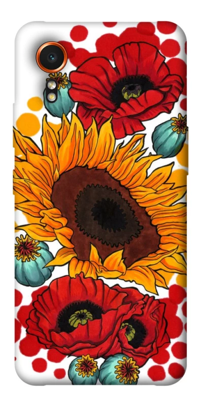 Чохол на Samsung Galaxy Xcover7 Соняшники та маки фото 1 з 1