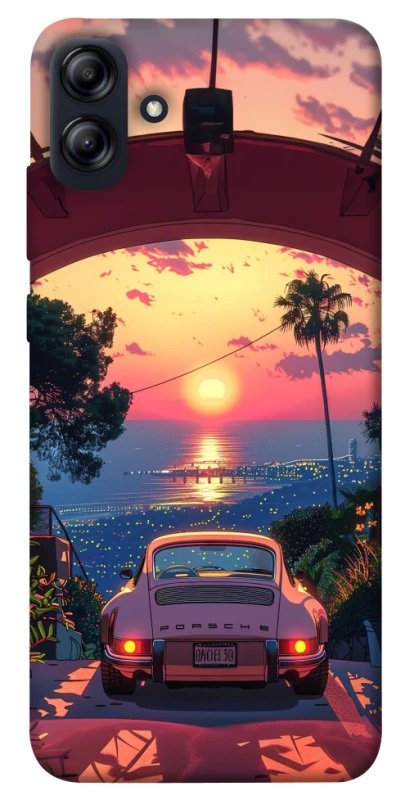 Чехол на Samsung Galaxy A04e Porsche at sunset фото 1 из 1