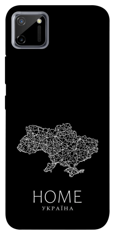 Чохол на Realme C11 Ukraine black map фото 1 з 1