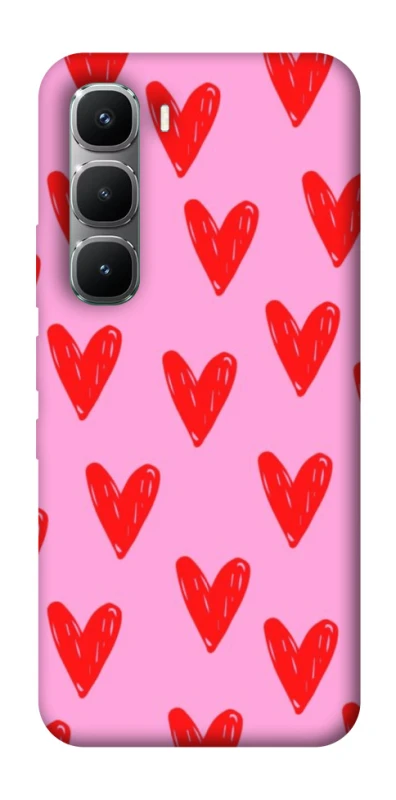 Чохол на Infinix Hot 60 Pro Red hearts 2 фото 1 з 1
