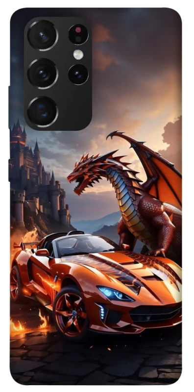 Чехол на Samsung Galaxy S21 Ultra Сar and dragon фото 1 из 1