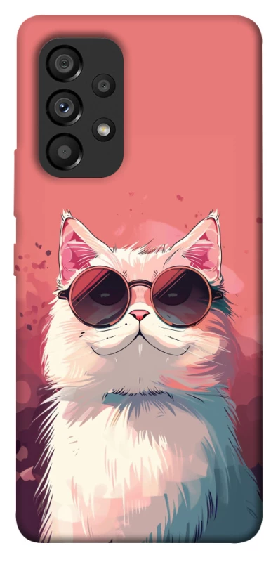 Чехол на Samsung Galaxy A53 5G Сat with glasses фото 1 из 1