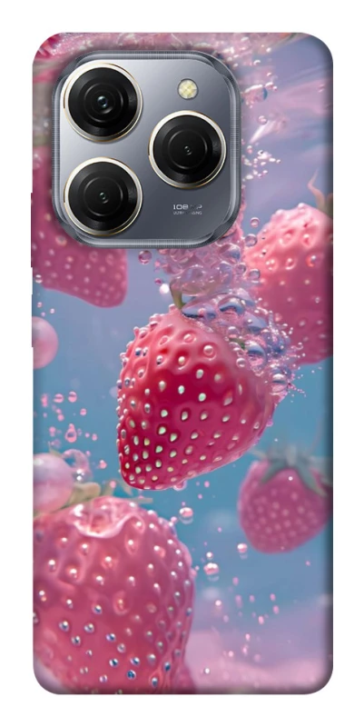 Чохол на TECNO Spark 20 Pro Полуниця в воді фото 1 з 1