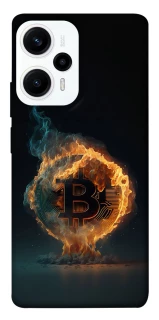 Чохол на Xiaomi Poco F5 / Note 12 Turbo Fire Bitcoin фото 1 з 1