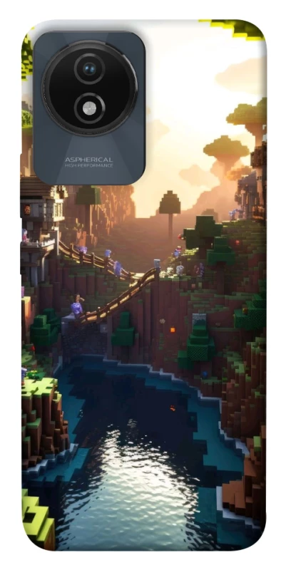 Чохол на Vivo Y02 Minecraft sunset фото 1 з 1