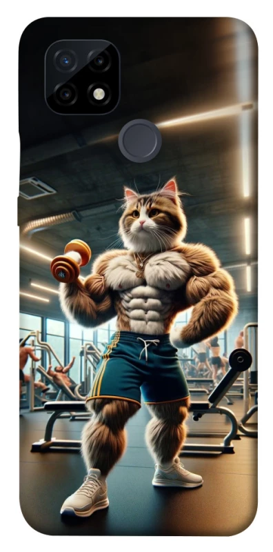 Чехол на Realme C21 Качок кот фото 1 из 1