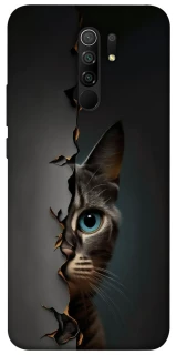 Чехол на Xiaomi Redmi 9 Кот-подглядыватель v2 фото 1 из 1