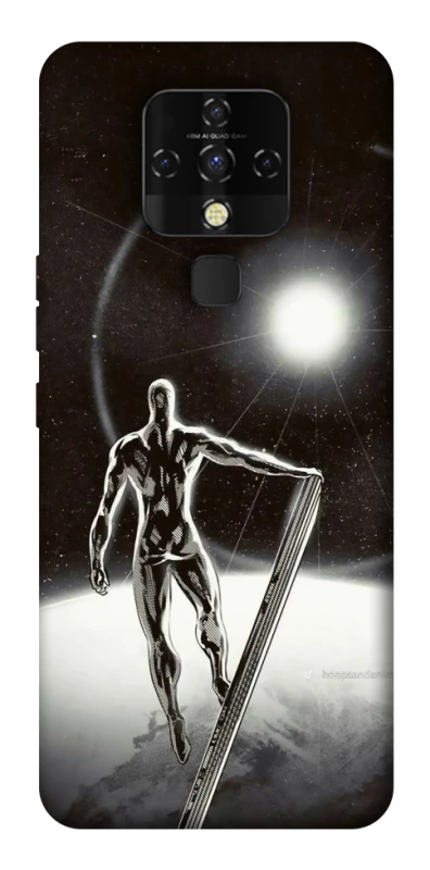 Чехол на TECNO Camon 16 SE Серебряный сёрфер фото 1 из 1