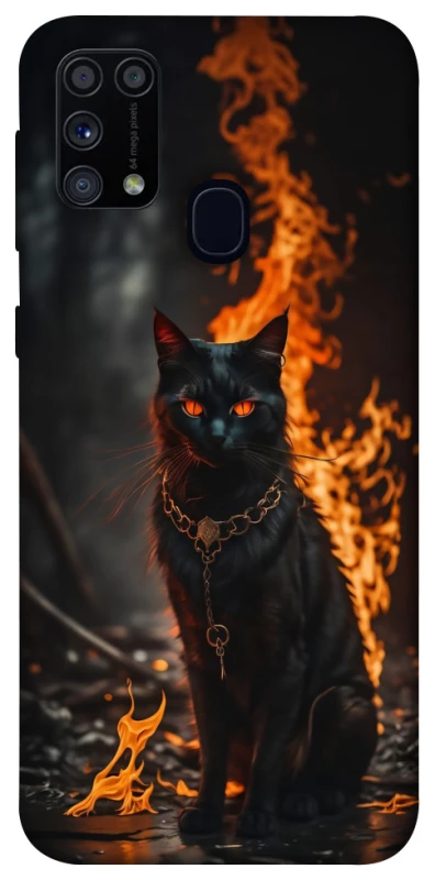 Чохол на Samsung Galaxy M31 Вогняний кіт фото 1 з 1