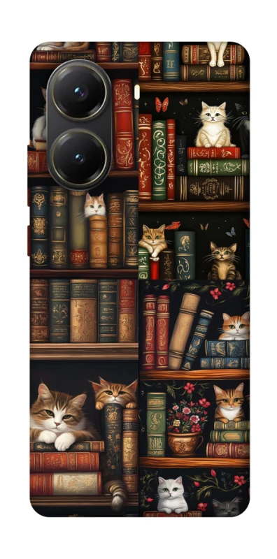 Чохол на Xiaomi Poco X6 Pro Cats & Books фото 1 з 1