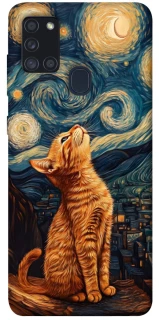 Чехол на Samsung Galaxy A21s van gogh cat фото 1 из 1