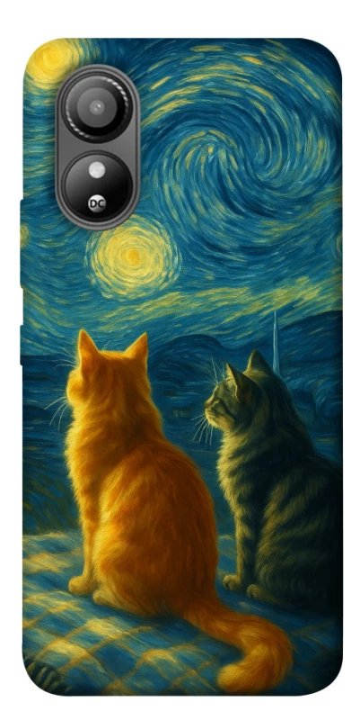 Чохол на ZTE Blade L220 Cats under the stars фото 1 з 1