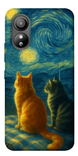 Чохол на ZTE Blade L220 Cats under the stars фото 1 з 1