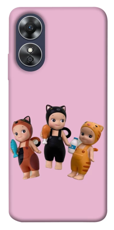 Чехол на Oppo A17 Cat Cafe Trio фото 1 из 1