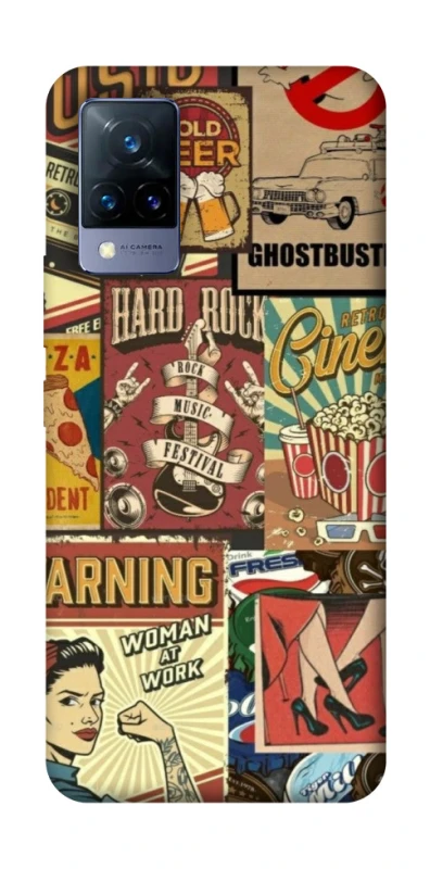 Чохол на Vivo V21 Retro collage ver.2 фото 1 з 1