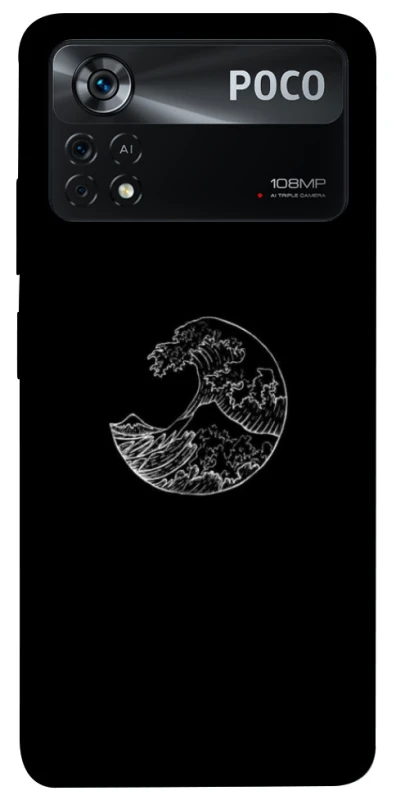 Чохол на Xiaomi Poco X4 Pro 5G Black tsunami фото 1 з 1