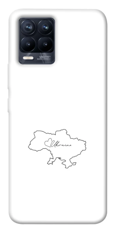 Чехол на Realme 8 Ukraine map фото 1 из 1