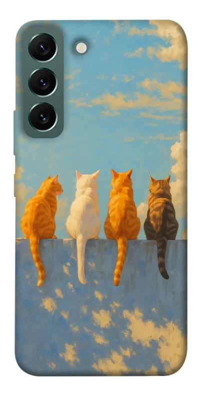 Чохол на Samsung Galaxy S22 cats on wall фото 1 з 1