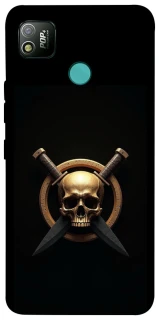 Чехол на TECNO POP 4 Golden Skull фото 1 из 1