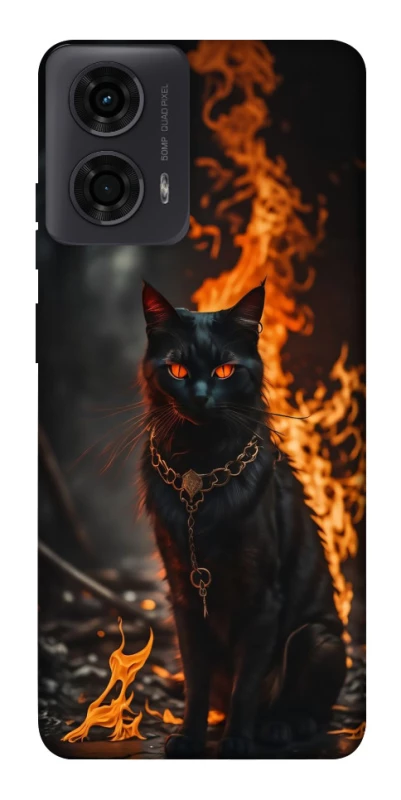 Чохол на Motorola Moto G24 Вогняний кіт фото 1 з 1