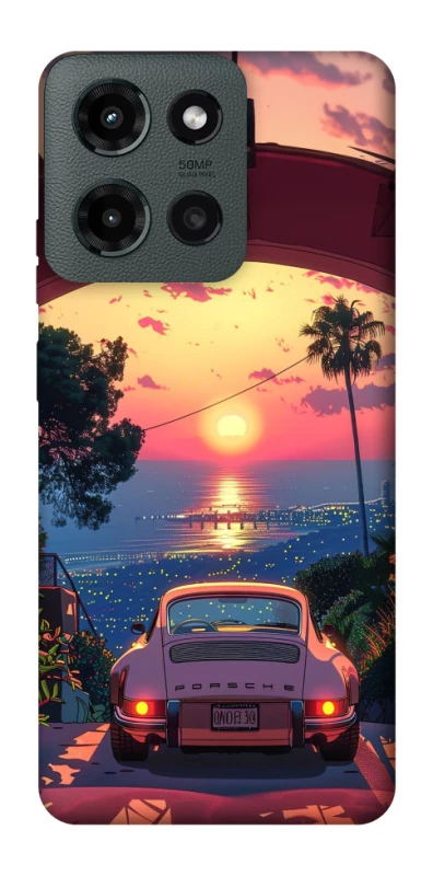 Чехол на Motorola Moto G Power (2025) Porsche at sunset фото 1 из 1
