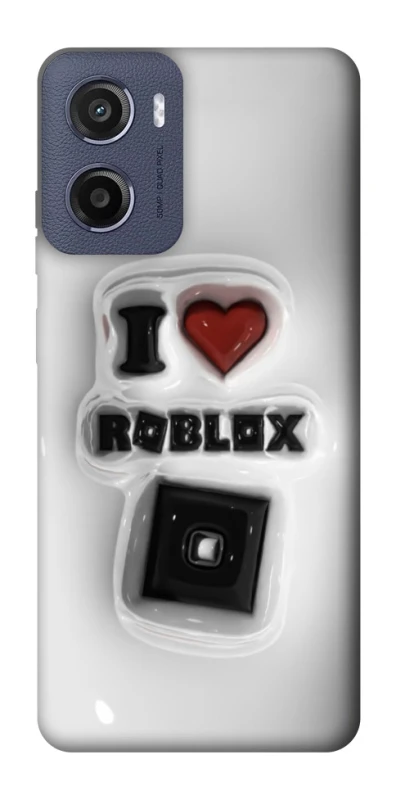 Чохол на Motorola Moto G05 I love Roblox фото 1 з 1