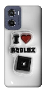 Чохол на Motorola Moto G05 I love Roblox фото 1 з 1