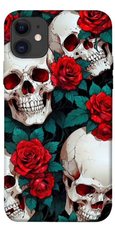 Чохол на Apple iPhone 11 (6.1") skull and rose фото 1 з 1