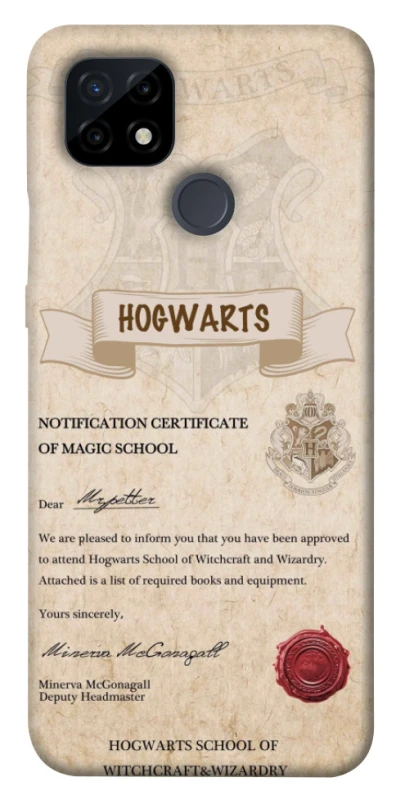 Чохол на Realme C21 The Hogwarts acceptance letter фото 1 з 1