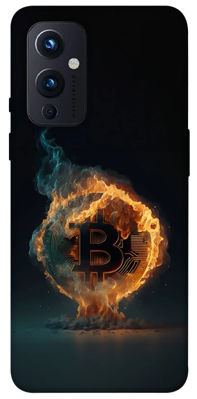 Чехол на OnePlus 9 Fire Bitcoin фото 1 из 1