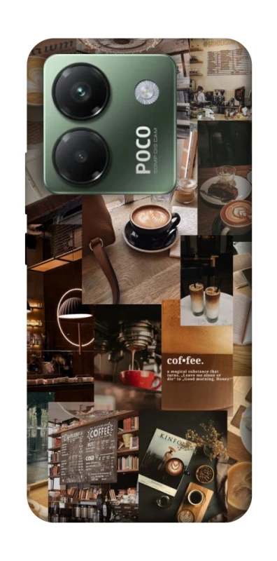 Чохол на Xiaomi Poco M7 pro 5G Coffee collage ver.2 фото 1 з 1