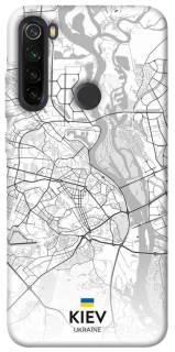 Чехол на Xiaomi Redmi Note 8T Kiev white map фото 1 из 1