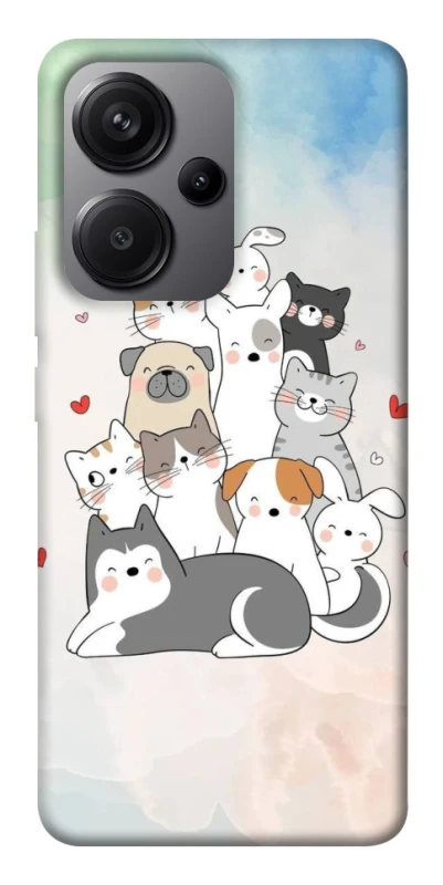 Чохол на Xiaomi Redmi Note 13 Pro+ Funny Pets ver.2 фото 1 з 1