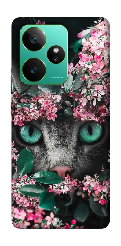 Чохол на Realme GT 7 Кіт в квітах фото 1 з 1