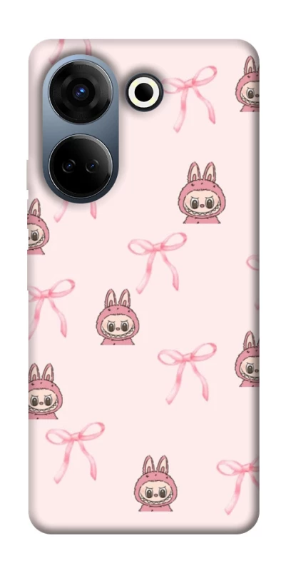 Чехол на TECNO Camon 20 Pro (CK7n) Pink bows and Labubus фото 1 из 1
