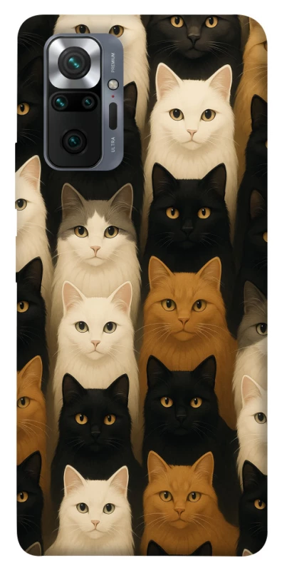 Чехол на Xiaomi Redmi Note 10 Pro Colorful Cat Collage фото 1 из 1