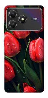 Чехол на ZTE Blade A36 Красные тюльпаны фото 1 из 1