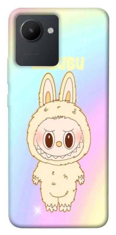 Чехол на Realme C30 Fluffy Rainbow Labubu фото 1 из 1