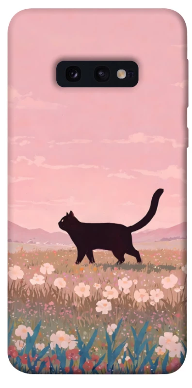 Чохол на Samsung Galaxy S10e cat on a field фото 1 з 1